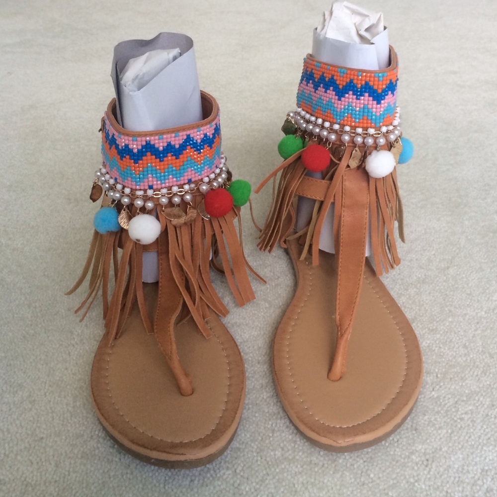 COPY - Brand new pair of ankle Pom Pom and tassel…